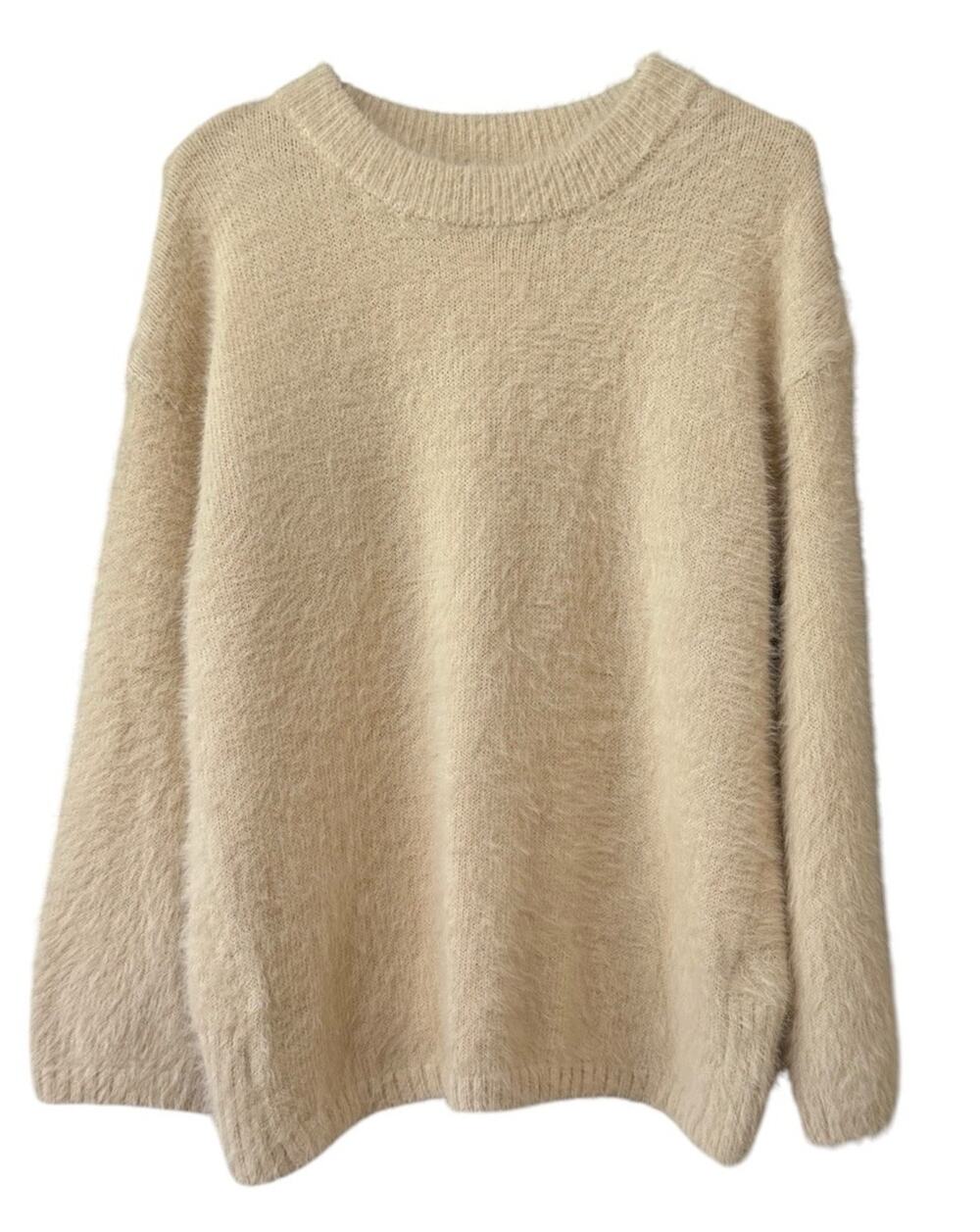 By Together The Mia Sweater Cream Women Size Small Soft Comfort Relaxed Fall NWT